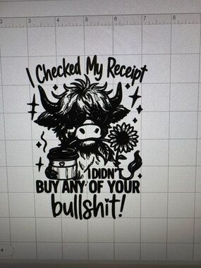 Graphic decal  - 'I Checked My Receipt' Black Printdecal